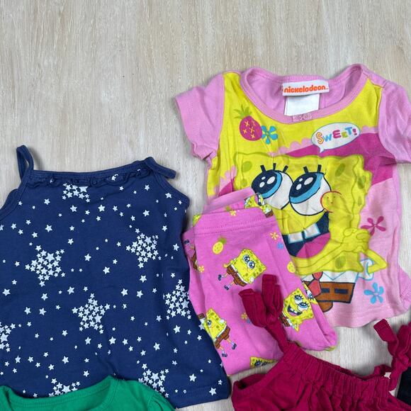 7 Piece Bundle Lot 12-18M Girls 18M Toddler Spongebob Jeans Dress Top Clothes - Picture 2 of 14